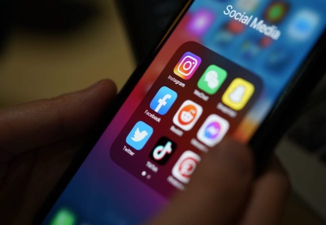 Chiang Mai, Thailand - February 2022 : Social media application on the smartphone screen